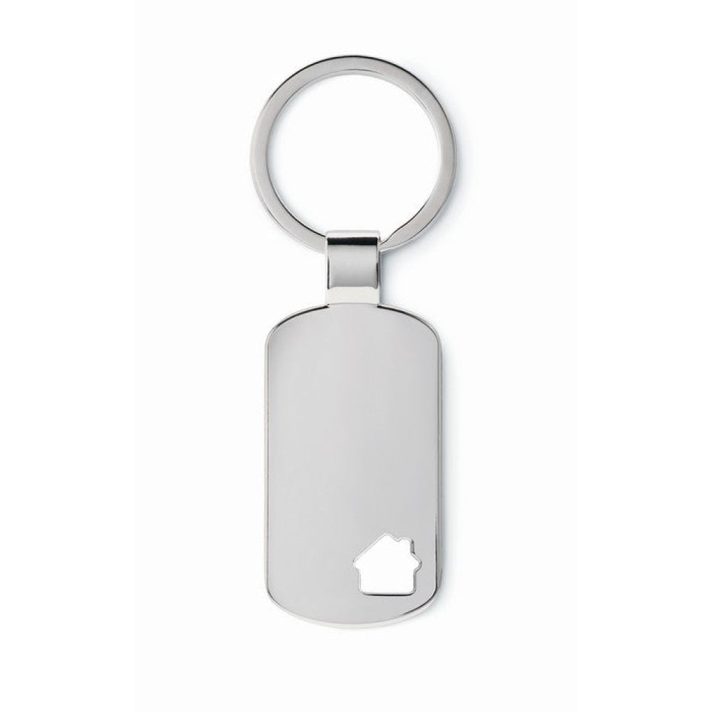 HOUSE KEY - Argento opaco - PREMI - Midocean - Key Rings / Chains /, Portachiavi Rettangolare/casa Mo8693, Premiums