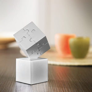 KUBZLE - Argento opaco - UFFICIO - Midocean - Desk Items, Office, Puzzle Magnetico 3d 8 Pezzi Ar1810