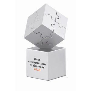 KUBZLE - Argento opaco - UFFICIO - Midocean - Desk Items, Office, Puzzle Magnetico 3d 8 Pezzi Ar1810
