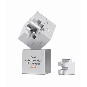 KUBZLE - Argento opaco - UFFICIO - Midocean - Desk Items, Office, Puzzle Magnetico 3d 8 Pezzi Ar1810