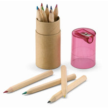 Carica l&#39;immagine nel visualizzatore di Gallery, LAMBUT - Rosso trasparente - SCRIVERE - Midocean - Pencil, Set 12 Matite Colorate Kc6230, Writing