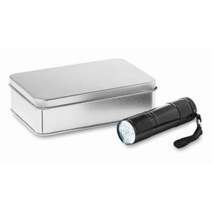 LED PLUS - Nero - STRUMENTI E LUCI - Midocean - Tools & Lights, Torches & Flashlight, Torcia Led Confezione Latta Kc6860