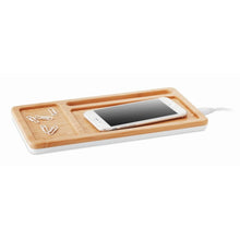 Carica l&#39;immagine nel visualizzatore di Gallery, MALABAR - bianco - UFFICIO - Midocean - Caricatore Wireless In Bamboo Mo9666, Office, Telephone / Accessor