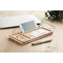 Carica l&#39;immagine nel visualizzatore di Gallery, MALABAR - bianco - UFFICIO - Midocean - Caricatore Wireless In Bamboo Mo9666, Office, Telephone / Accessor