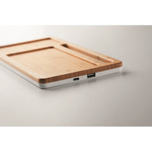 Carica l&#39;immagine nel visualizzatore di Gallery, MALABAR - bianco - UFFICIO - Midocean - Caricatore Wireless In Bamboo Mo9666, Office, Telephone / Accessor