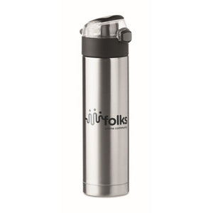 NUUK LUX - Argento opaco - CASA E VIVERE - Midocean - Borraccia Con Blocco. 400ml Mo9660, Drinking Bottle, Home & Living