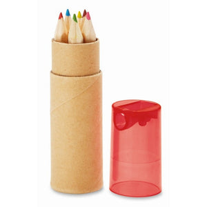 PETIT LAMBUT - Rosso trasparente - SCRIVERE - Midocean - Pencil, Set 6 Matite Colorate Mo8580, Writing