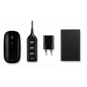 POWERSET - Nero - UFFICIO - Midocean - Office, Powerbanks, Set Accessori Per Computer Mo8827