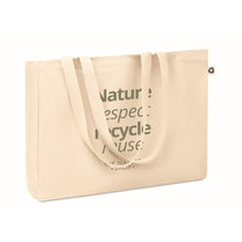 Carica l&#39;immagine nel visualizzatore di Gallery, RESPECT - Beige - BORSE E VIAGGIO - Midocean - Bags &amp; Travel, Borsa In Tela Riciclata 280 Gr/mo6379, Shopping Bag