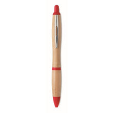 Carica l&#39;immagine nel visualizzatore di Gallery, RIO BAMBOO - rosso - SCRIVERE - Midocean - Pen, Penna A Sfera In Abs E Bamboo Mo9485, Writing