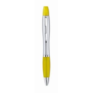 RIO DUO - Giallo - SCRIVERE - Midocean - 2in1 Penna Ed Evidenziatore Mo7440, Highlighters & Marke, Writing