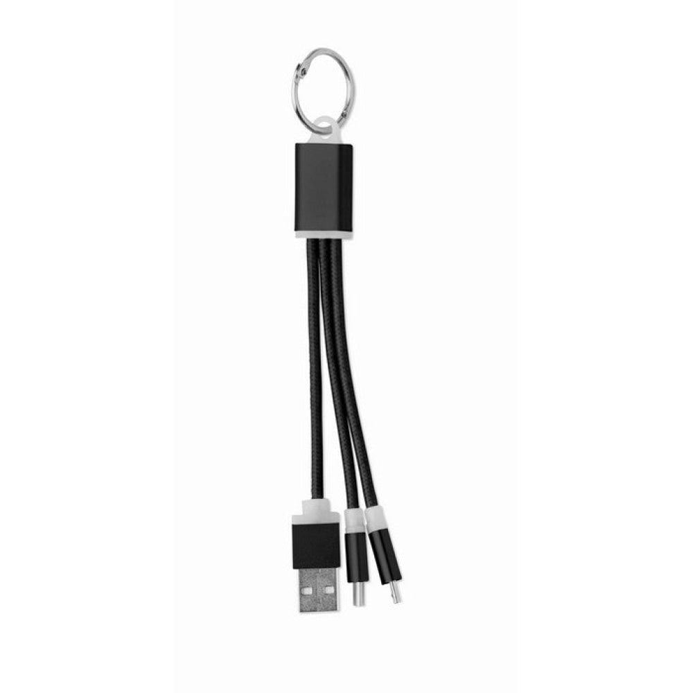 RIZO - Nero - UFFICIO - Midocean - Cavo Con 3 Connettori Mo9292, Office, Telephone / Accessor