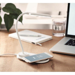 SATURN - bianco - UFFICIO - Midocean - Books Accessories, Luce Da Tavolo E Caricatore 10wmo6349, Office