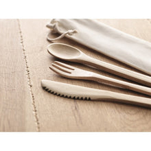 Carica l&#39;immagine nel visualizzatore di Gallery, SETBOO - Beige - CASA E VIVERE - Midocean - Home &amp; Living, Kitchen Accesories, Set Posate In Bamboo Mo9786