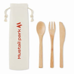 SETBOO - Beige - CASA E VIVERE - Midocean - Home & Living, Kitchen Accesories, Set Posate In Bamboo Mo9786