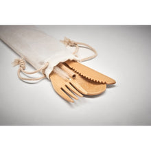 Carica l&#39;immagine nel visualizzatore di Gallery, SETSTRAW - Beige - CASA E VIVERE - Midocean - Home &amp; Living, Kitchen Accesories, Set Posate In Bamboo Mo6121
