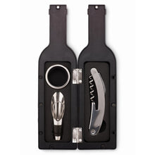 Carica l&#39;immagine nel visualizzatore di Gallery, SETTIE - Nero - CASA E VIVERE - Midocean - Home &amp; Living, Set Vino In Box Di Bottiglia Mo8999, Wine Accesories