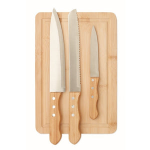 SHARP CHEF - Legna - CASA E VIVERE - Midocean - Home & Living, Kitchen Accesories, Set Tagliere E Coltelli Mo6298