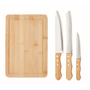 SHARP CHEF - Legna - CASA E VIVERE - Midocean - Home & Living, Kitchen Accesories, Set Tagliere E Coltelli Mo6298