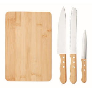 SHARP CHEF - Legna - CASA E VIVERE - Midocean - Home & Living, Kitchen Accesories, Set Tagliere E Coltelli Mo6298