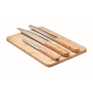 SHARP CHEF - Legna - CASA E VIVERE - Midocean - Home & Living, Kitchen Accesories, Set Tagliere E Coltelli Mo6298