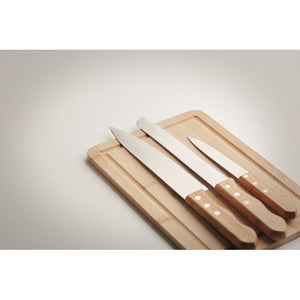 SHARP CHEF - Legna - CASA E VIVERE - Midocean - Home & Living, Kitchen Accesories, Set Tagliere E Coltelli Mo6298