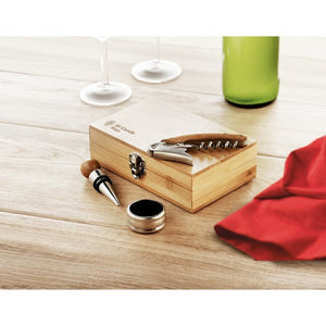 SONOMA - Legna - CASA E VIVERE - Midocean - Home & Living, Set Vino Con Scatola In Bambu Mo8147, Wine Accesories