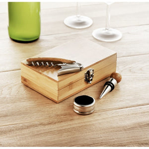SONOMA - Legna - CASA E VIVERE - Midocean - Home & Living, Set Vino Con Scatola In Bambu Mo8147, Wine Accesories