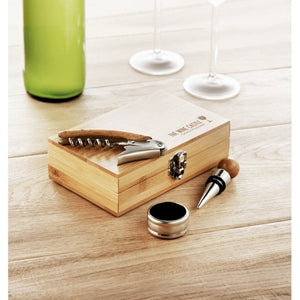 SONOMA - Legna - CASA E VIVERE - Midocean - Home & Living, Set Vino Con Scatola In Bambu Mo8147, Wine Accesories