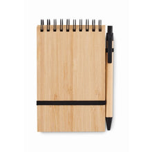 Carica l&#39;immagine nel visualizzatore di Gallery, SONORABAM - Nero - UFFICIO - Midocean - Notebooks / Notepads, Office, Set Quaderno A6 In Bamboo Mo6528