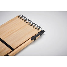 Carica l&#39;immagine nel visualizzatore di Gallery, SONORABAM - Nero - UFFICIO - Midocean - Notebooks / Notepads, Office, Set Quaderno A6 In Bamboo Mo6528