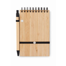 Carica l&#39;immagine nel visualizzatore di Gallery, SONORABAM - Nero - UFFICIO - Midocean - Notebooks / Notepads, Office, Set Quaderno A6 In Bamboo Mo6528