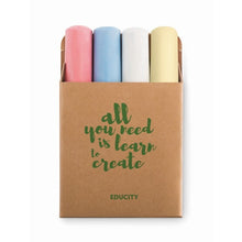 Carica l&#39;immagine nel visualizzatore di Gallery, STREET - Beige - SCRIVERE - Midocean - Pencil, Set 4 Gessi Colorati Mo8929, Writing