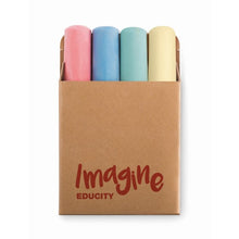Carica l&#39;immagine nel visualizzatore di Gallery, STREET - Beige - SCRIVERE - Midocean - Pencil, Set 4 Gessi Colorati Mo8929, Writing