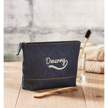 Carica l&#39;immagine nel visualizzatore di Gallery, STYLE POUCH - Blu - BORSE E VIAGGIO - Midocean - Bags &amp; Travel, Cosmetic / Beauty Ca, Trousse In Denim Riciclato Mo6421