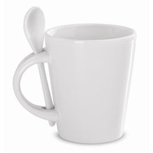 Carica l&#39;immagine nel visualizzatore di Gallery, SUBLIMKONIK - bianco - CASA E VIVERE - Midocean - Cups, Home &amp; Living, Tazza E Cucchiaino In Porcella Mo8442