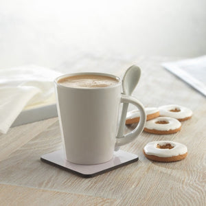 SUBLIMKONIK - bianco - CASA E VIVERE - Midocean - Cups, Home & Living, Tazza E Cucchiaino In Porcella Mo8442