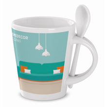 Carica l&#39;immagine nel visualizzatore di Gallery, SUBLIMKONIK - bianco - CASA E VIVERE - Midocean - Cups, Home &amp; Living, Tazza E Cucchiaino In Porcella Mo8442