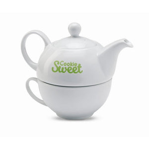 TEA TIME - bianco - CASA E VIVERE - Midocean - Cups, Home & Living, Set TÃƒÂ¨ Teiera E Tazza Mo7343