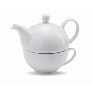 TEA TIME - bianco - CASA E VIVERE - Midocean - Cups, Home & Living, Set TÃƒÂ¨ Teiera E Tazza Mo7343