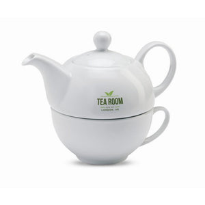 TEA TIME - bianco - CASA E VIVERE - Midocean - Cups, Home & Living, Set TÃƒÂ¨ Teiera E Tazza Mo7343