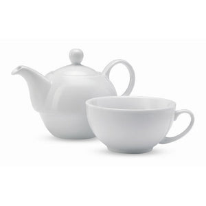 TEA TIME - bianco - CASA E VIVERE - Midocean - Cups, Home & Living, Set TÃƒÂ¨ Teiera E Tazza Mo7343