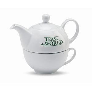 TEA TIME - bianco - CASA E VIVERE - Midocean - Cups, Home & Living, Set TÃƒÂ¨ Teiera E Tazza Mo7343