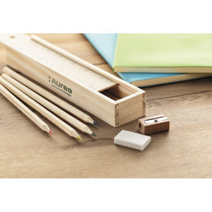 TODO SET - Legna - SCRIVERE - Midocean - Pencil, Set 12 Penne In Box Di Legno Mo9836, Writing