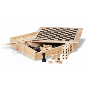 TRIKES - Legna - TEMPO LIBERO - Midocean - Games, Leisure, Set Giochi 4in1 In Legno Kc2941