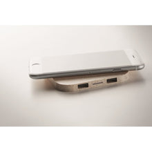Carica l&#39;immagine nel visualizzatore di Gallery, UNIPAD+ - Beige - UFFICIO - Midocean - Hub Usb In Paglia/abs Mo9997, Office, Telephone / Accessor
