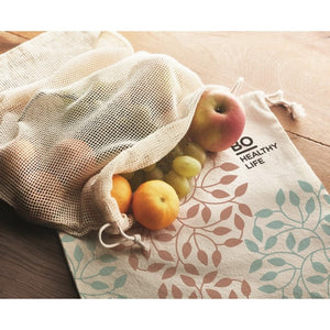 VEGGIE - Beige - BORSE E VIAGGIO - Midocean - Bags & Travel, Rete In Cotone Riutilizzabile Mo9865, Shopping Bag
