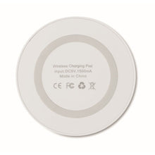 Carica l&#39;immagine nel visualizzatore di Gallery, WIRELESS PLATO + bianco - UFFICIO - Midocean - Office, Piccolo Caricatore Senza Fili Mo6392, Telephone / Accessor
